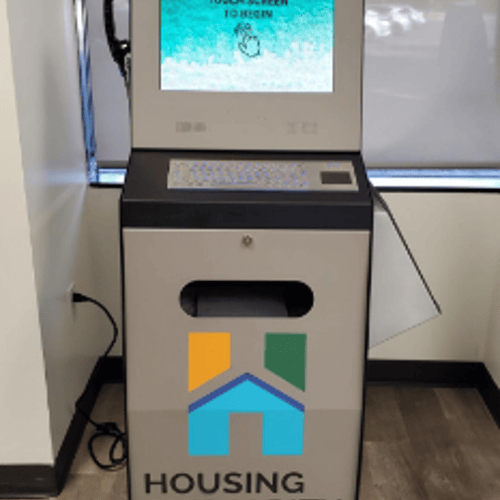 Picture of Long Beach Housing Authority Document Kiosks being deployed