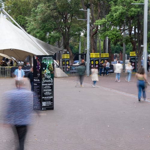 Picture of Sydney Olympic Park visitor counters being deployed