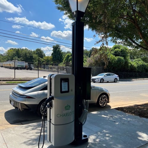 Picture of Electric vehicle charging in Belmont