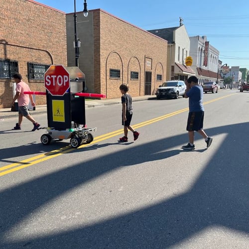 Picture of Snowbotix - Safer Crossings being deployed